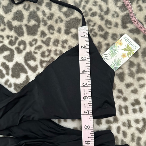 Shekini Women’s Criss Cross Black Halter Bandage Bikini Geometric Bottoms Small - Picture 12 of 16
